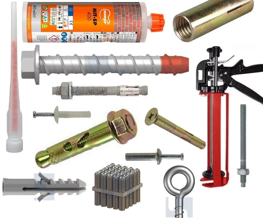 Masonry Fixings Concrete Bolts Sleeve Wedge Chemical Anchors Knock in plugs and More